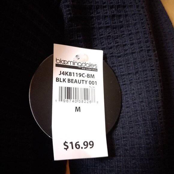 FCT With Love Basics Women's Size Medium Long Sleeve Black Textured Top New - Picture 4 of 5